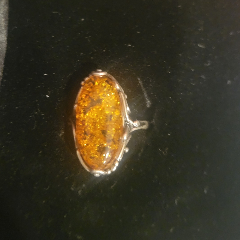 Baltic Amber Ring From Poland